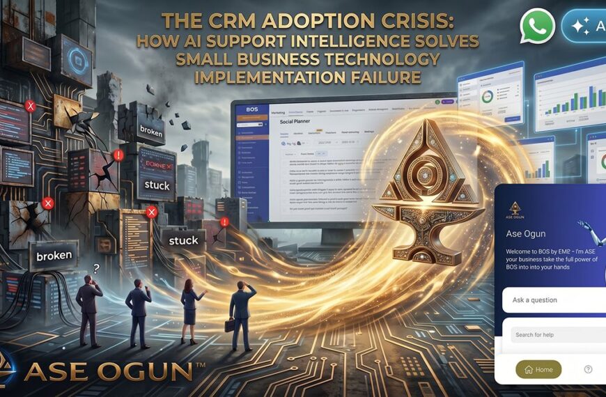 The CRM Adoption Crisis: How AI Support Intelligence Solves Small Business Technology Implementation Failure