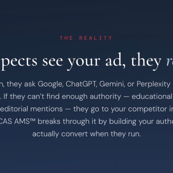 Quote card reading When prospects see your ad, they research you